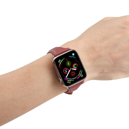 Skorter | For Apple Watch 3 / 2 / 1 generations 38mm Universal Thin Leather Strap (Crazy Horse Brown)