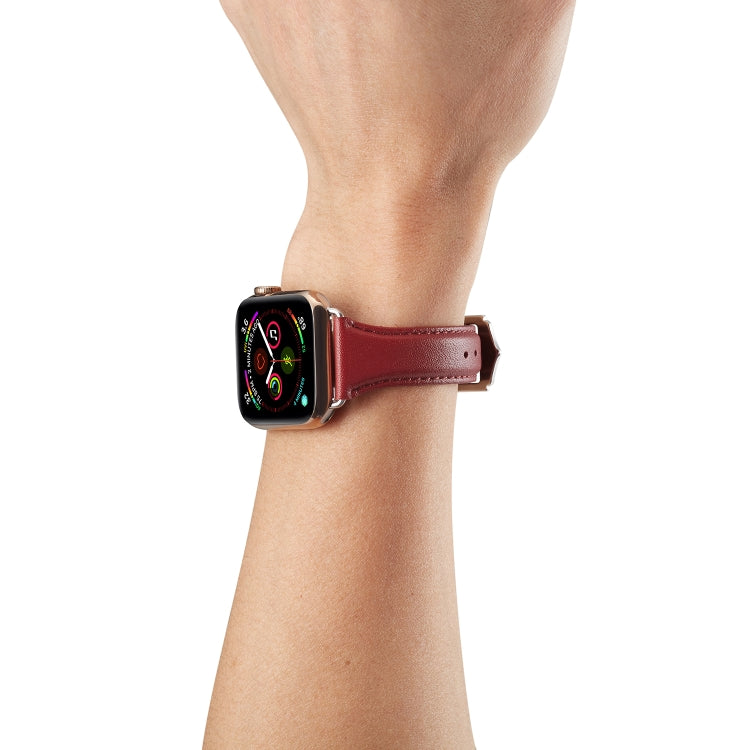 Skorter | For Apple Watch 3 / 2 / 1 generations 38mm Universal Thin Leather Strap (Crazy Horse Brown)