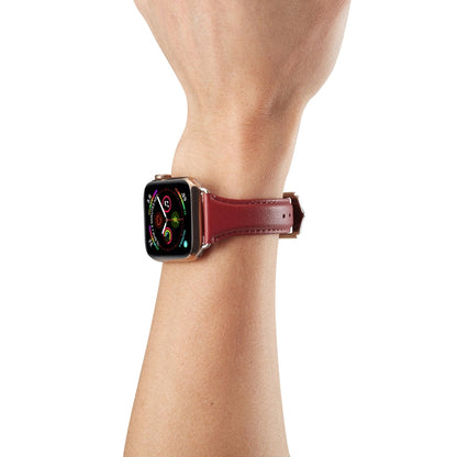 Skorter | For Apple Watch 3 / 2 / 1 generations 38mm Universal Thin Leather Strap (Crazy Horse Brown)