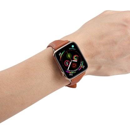 Skorter | For Apple Watch 3 / 2 / 1 Generations 38mm Universal Slim Leather Strap (Brown)