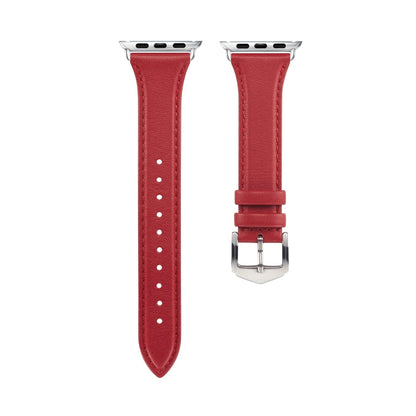 Skorter | For Apple Watch 3 / 2 / 1 generations 38mm Universal thin leather band (Red)