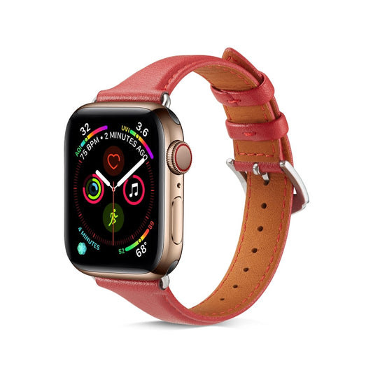 Skorter | For Apple Watch 3 / 2 / 1 generations 38mm Universal thin leather band (Red)