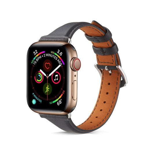 Skorter | For Apple Watch 3 / 2 / 1 generations 38mm Universal Thin Leather Band (Black)