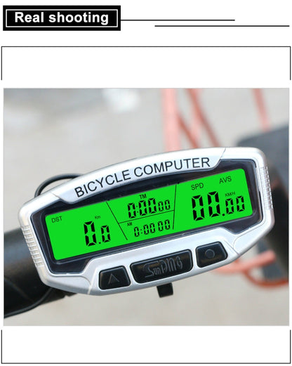 Skorter | SUNDING SD-558C Bicycle Computer Wireless Digital LCD Backlight Road Speedometer Stopwatch Speedometer
