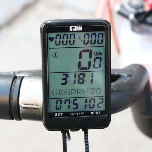 Skorter | SUNDING SD-577C  Cycling Computer LCD Backlight Waterproof Wireless Stopwatch MTB Bike Odometer Stopwatch Bicycle Speedometer