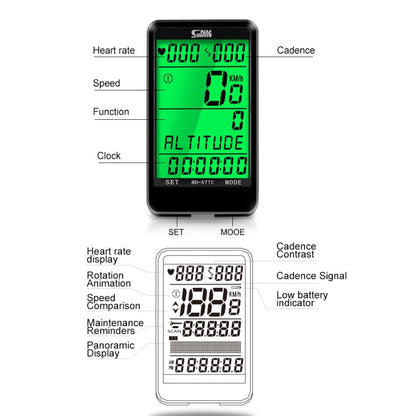 Skorter | SUNDING SD-577C  Cycling Computer LCD Backlight Waterproof Wireless Stopwatch MTB Bike Odometer Stopwatch Bicycle Speedometer