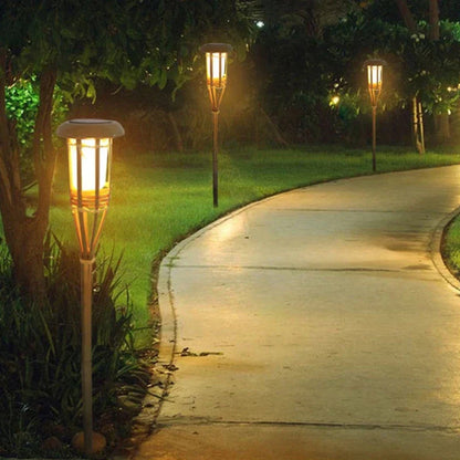 Skorter | Solar Torch 5-Piece Set | Flame Effect LED Garden Lights | Solar Powered | Decorative Light for Outdoors