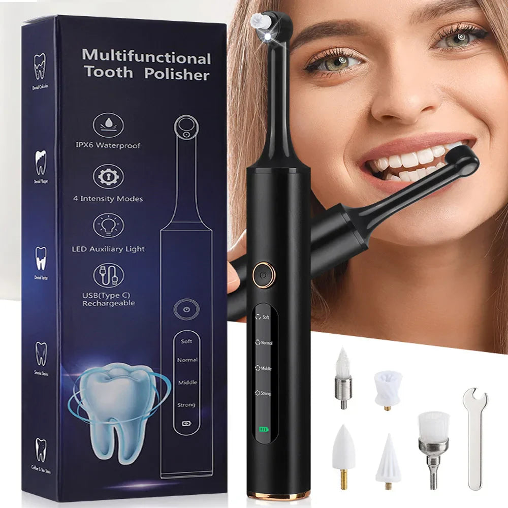 Skorter | 5-in-1 Wireless Teeth Polisher & Tartar Remover | Cordless, Adjustable Speed & Ideal for At-Home Oral Care