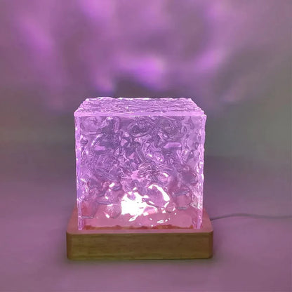 Skorter | Nordic Glass Cube Lamp with Ambient Light