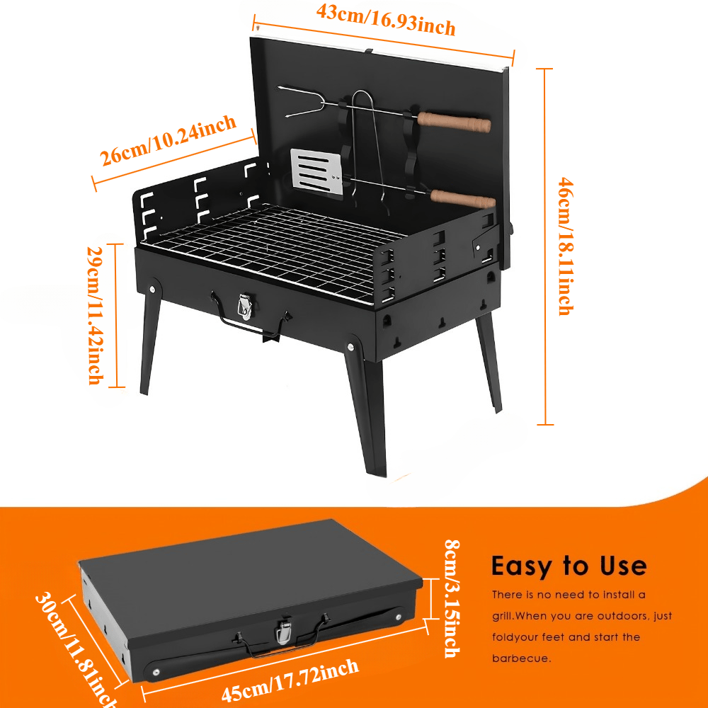 Skorter | Folding Steel Grill for Mobile BBQ & Spontaneous Grilling Fun