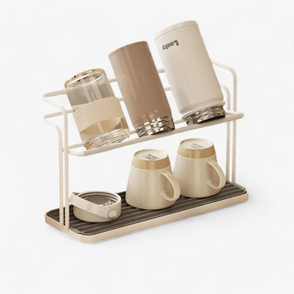 Skorter | Double Layer Stainless Steel Cup Rack for Kitchen
