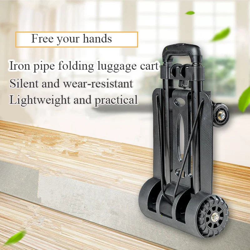 Skorter | Folding Portable Hand Truck with 2 or 4 Wheels Adjustable Pull Rod – CarryFlex