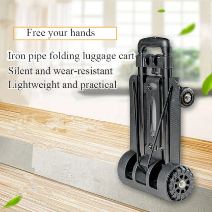 Skorter | Folding Portable Hand Truck with 2 or 4 Wheels Adjustable Pull Rod – CarryFlex