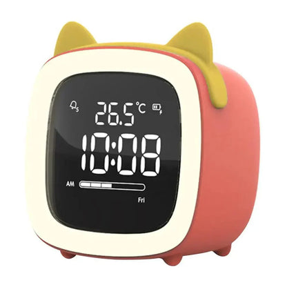 Skorter | Cartoon Bunny LED Alarm Clock with Night Light – Rechargeable, Cute Digital Display for Kids & Bedrooms