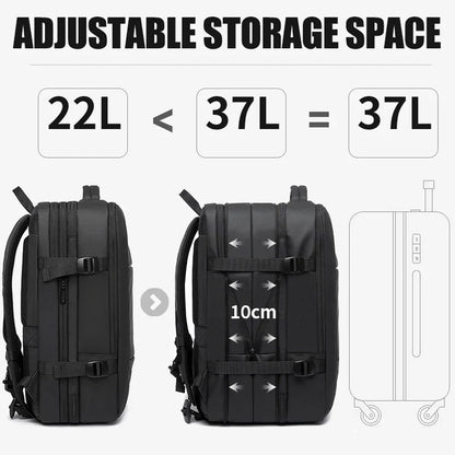 Skorter | Men's Waterproof Large Capacity Hiking Travel Expandable Laptop Backpack