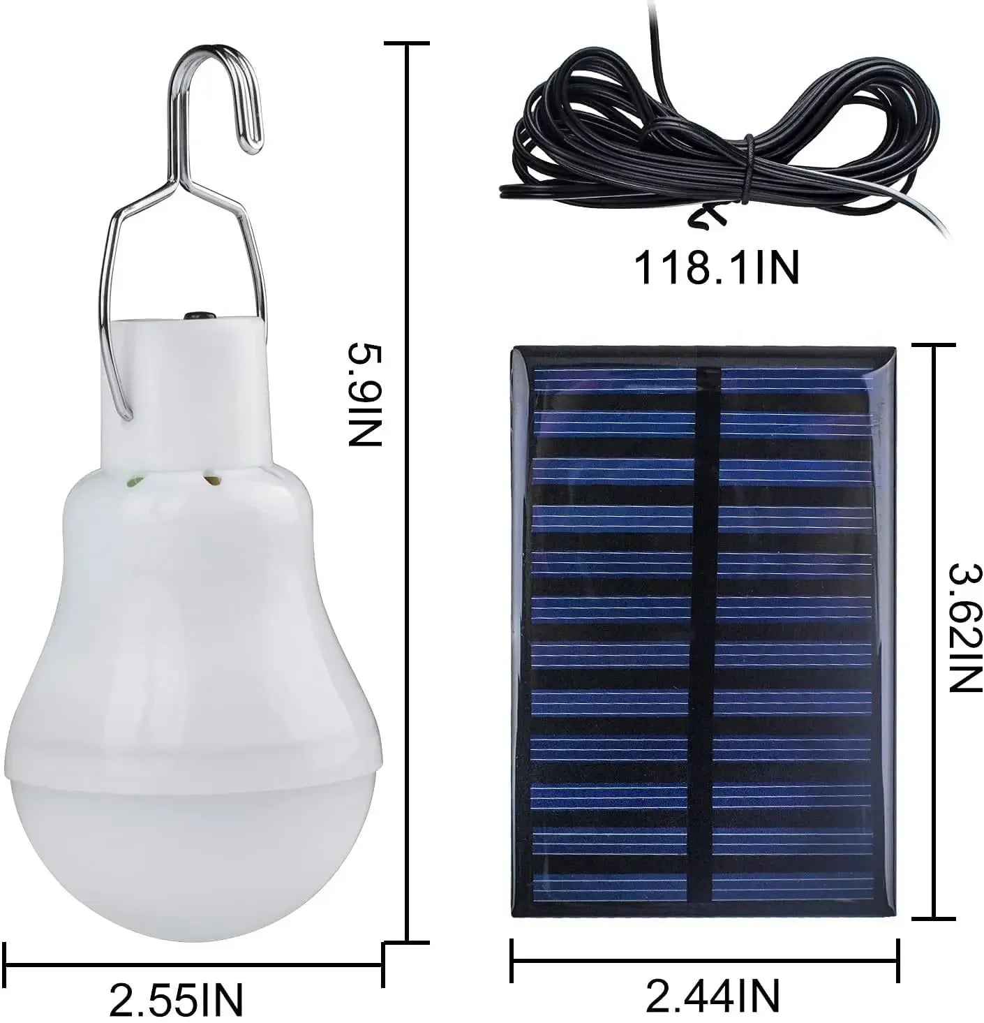 Skorter | Solar lamp with solar panel – Energy-saving LED lamp for indoor and outdoor use