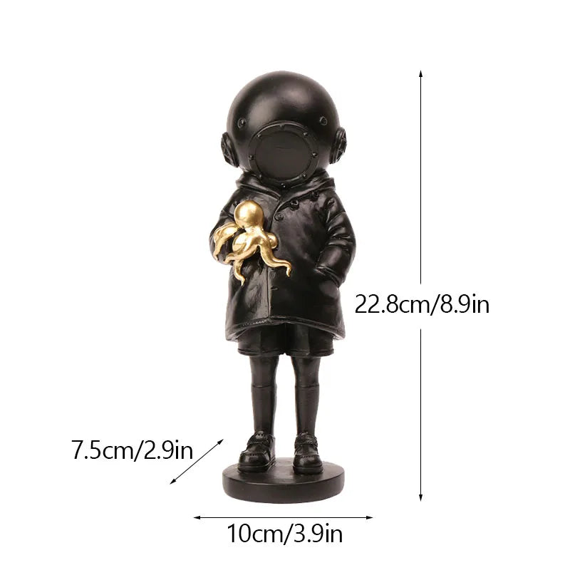 Skorter | Dropshipping Banksy Sculpture Collection Flower Thrower Statue Pop Art Modern Balloon Girl Figurine Office Home Decoration