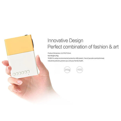 Skorter | YG300 Mini LED Projector 1000 Lumen - HDMI/USB Home Media Player