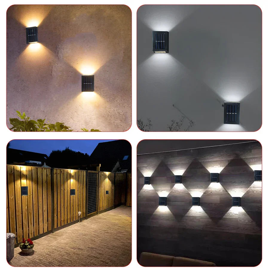 Skorter | Waterproof LED Solar Wall Lamp: Up and Down Lighting for Balcony, Garden, Street and Landscape