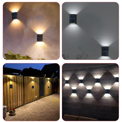 Skorter | Waterproof LED Solar Wall Lamp: Up and Down Lighting for Balcony, Garden, Street and Landscape