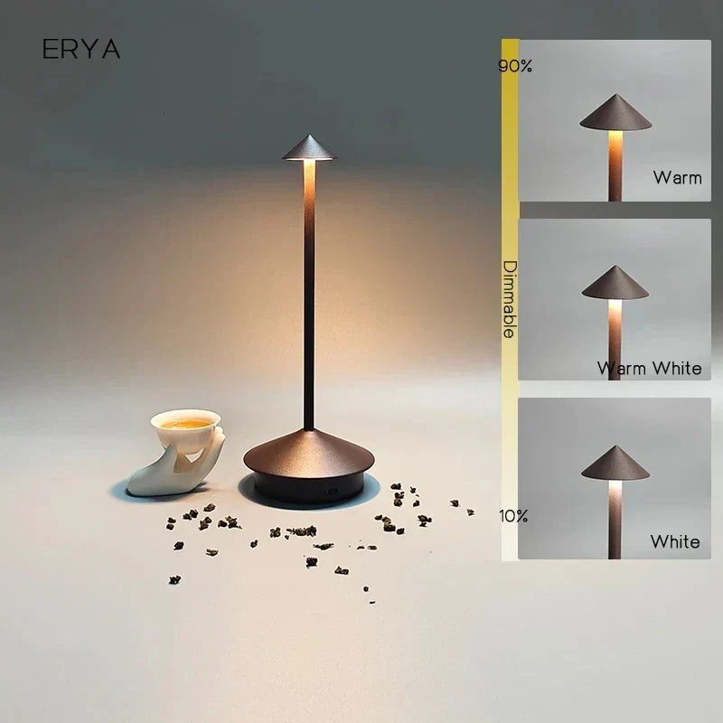 Skorter | Rechargeable Table Lamp Creative Dining Room Touch Led Pina pro Table Lamp Hotel Bar Coffee Desk Lamp Decorative Desk Lamp