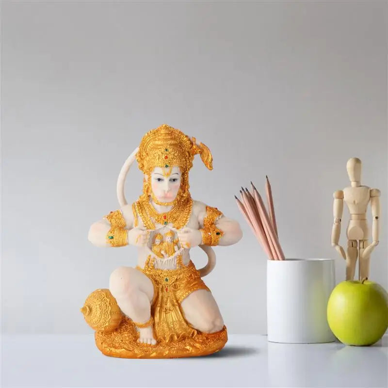 Skorter | 1 Piece Hanuman Buddha Monkey God Figurine Southeast Asian Style Home Sculpture Lord Hanuman Statue Buddha Figur Ornament