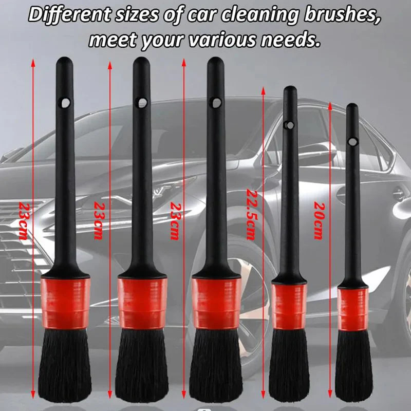 Skorter | 17-Piece Car Detailing Brush Set - Cleaning Tools for Air Vents / Rims