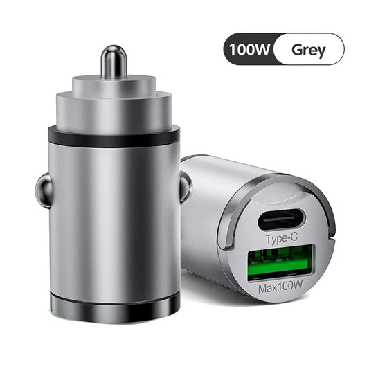 Skorter | 100W Car Charger PD Fast Charging/QC3.0, USB Type C for iPhone