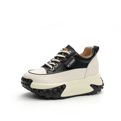 Skorter | 7 cm Platform Wedge Sneakers made of Leather