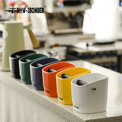 Skorter | 0.9–1.2 l Espresso knock box, detachable knock bar and non-slip base, square coffee grounds waste, barista desktop accessories