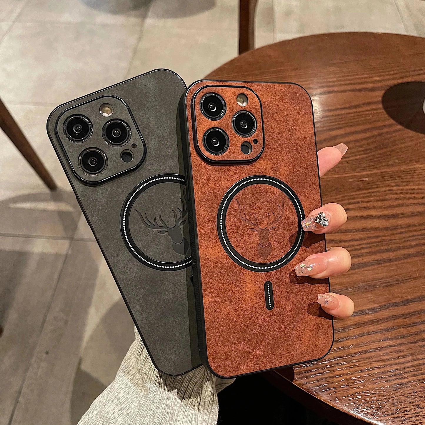 Skorter | Deer Leather iPhone Case MagSafe Wireless Charging