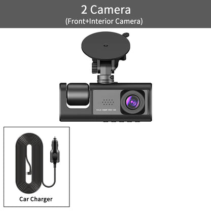Skorter | 3-Channel 1080P Dash Cam with Triple-Lens & In-Vehicle Recording