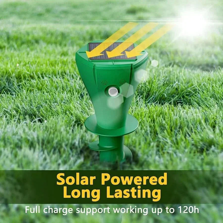 Skorter | SOLAR MOLE REPELLER – Solar-powered mole repellent with 3 vibration modes & IP65 for effective garden protection
