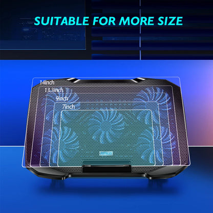 Skorter | 12-17 Inch Laptop Cooling Pad with 5 Fans