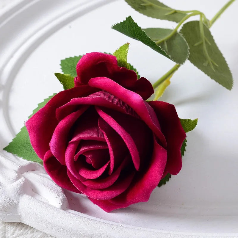 Skorter | 20 pieces Realistic Velvet Silk Rose Bouquet