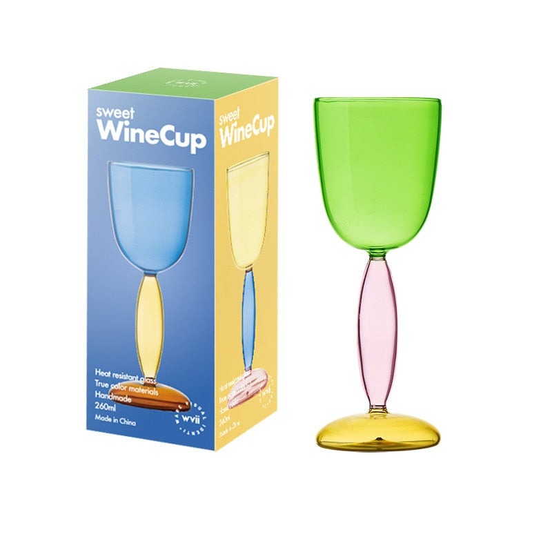 Skorter | Borosilicate 3-Color Glassware - Wine Glass