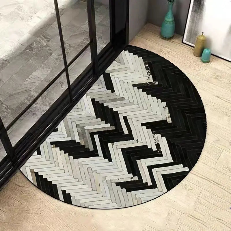 Skorter | AquaSoft Super Absorbent Bath Mat – Non-Slip Half-Round Bathroom Mat for Maximum Comfort