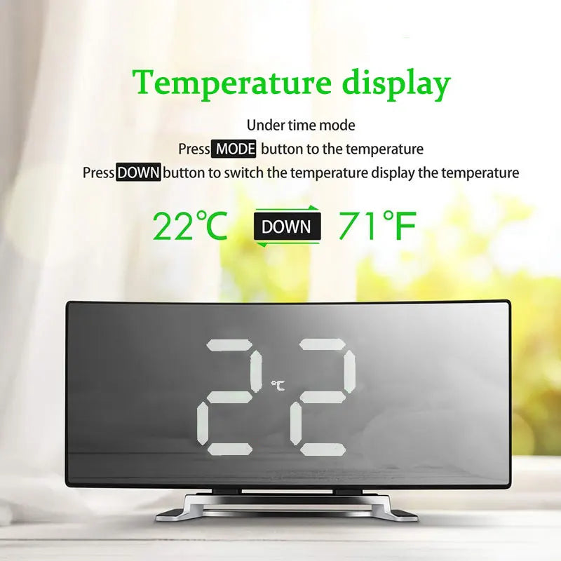 Skorter | Curved Screen Digital Alarm Clock