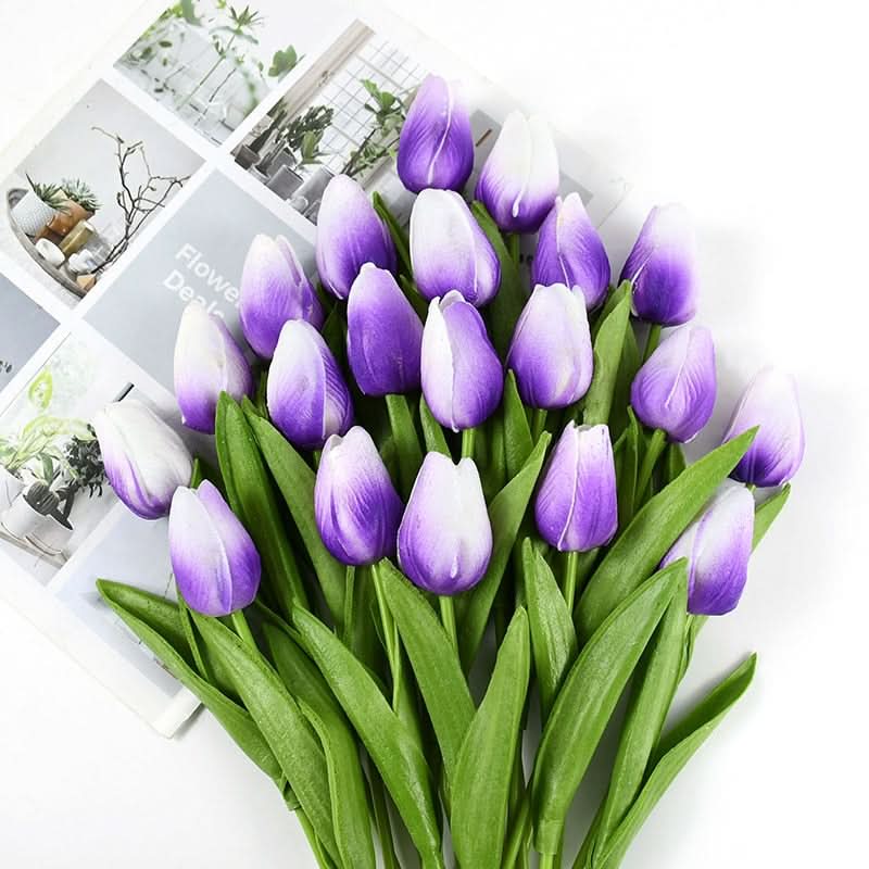 Skorter | Artificial Tulip Bouquet with Realistic Lifelike Flowers
