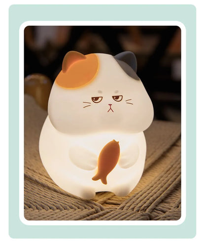 Skorter | Gluttonous Cat Night Light - Fun Silicone Clap Lamp