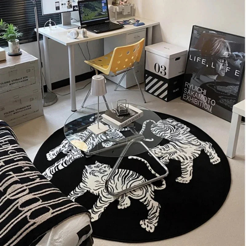 Skorter | ara's Tigerstripes Plush Rug - soft, stylish, and durable for living rooms, bedrooms, and more!
