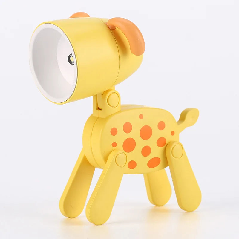 Skorter | Cute LED Night Light - Mini Dog, Deer, Dinosaur Folding Table Lamp for the Children's Room