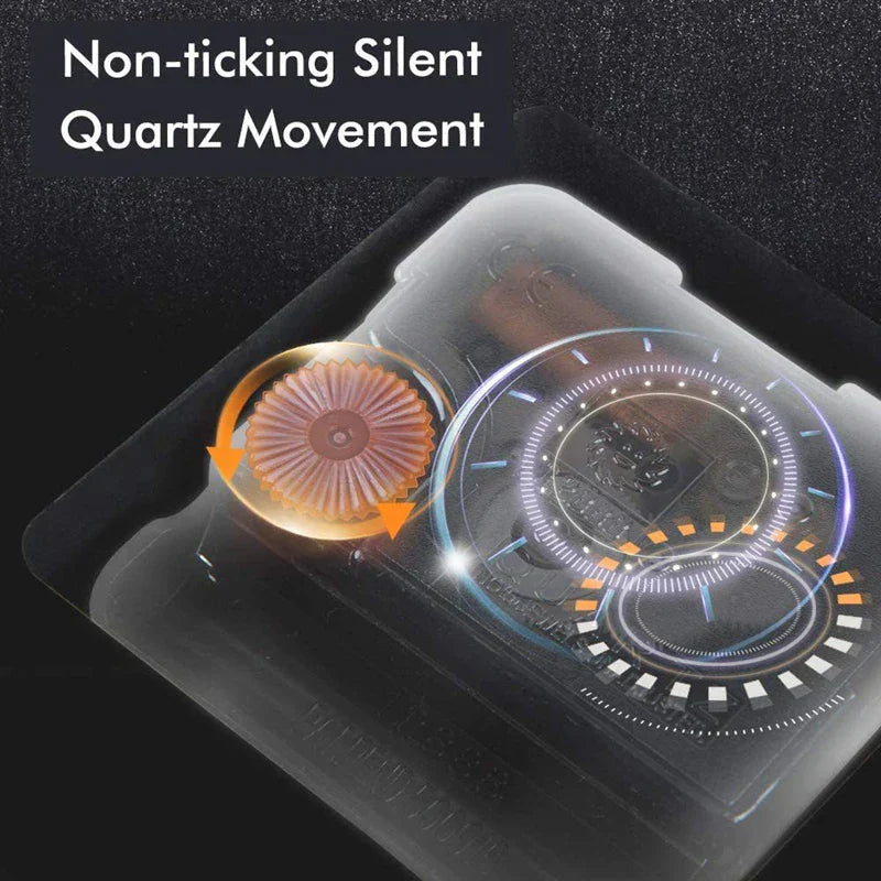 Skorter | Tyst väggklocka av akryl och trä