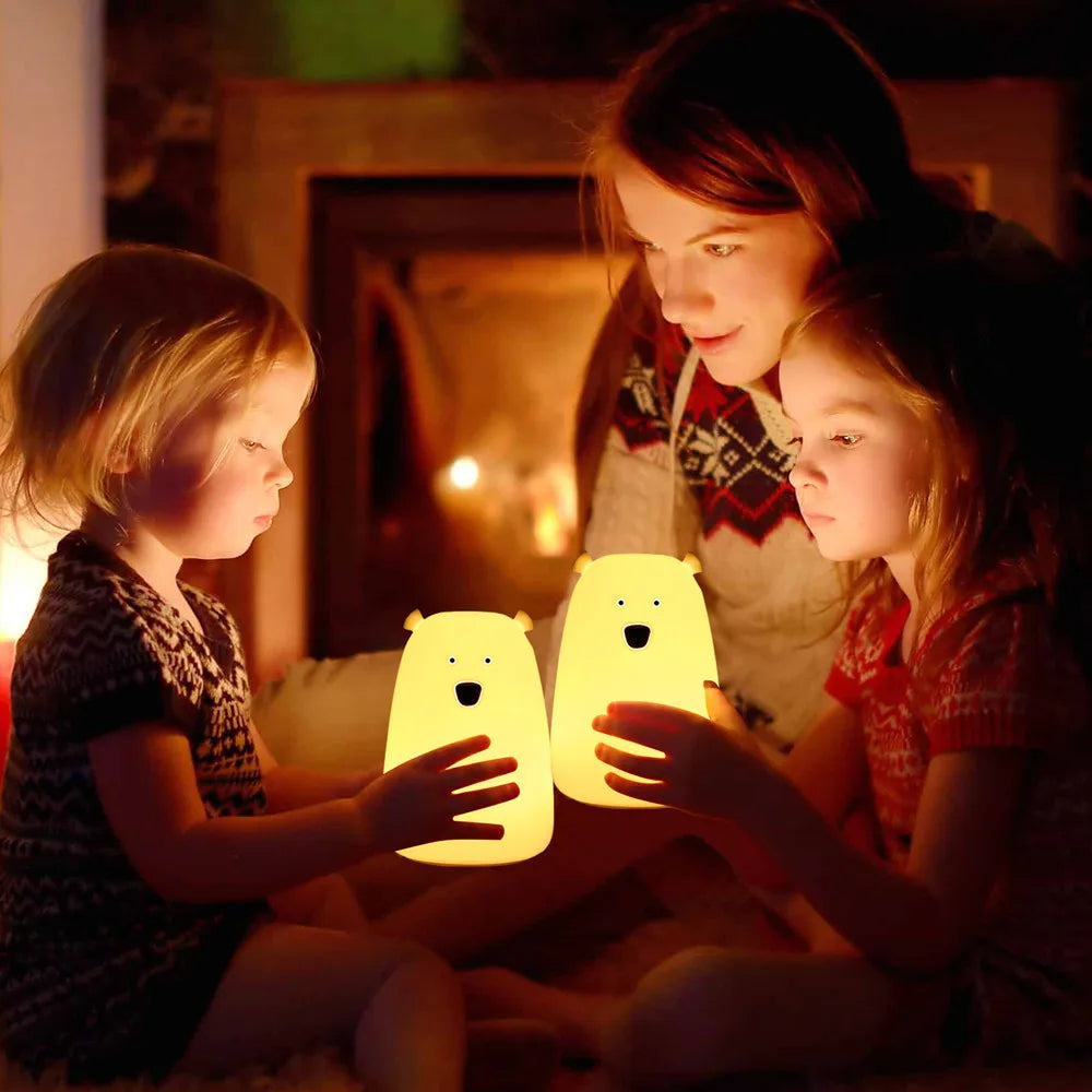 Skorter | Bjørn LED Night Lamp - Touch Sensor Bed Light for Children
