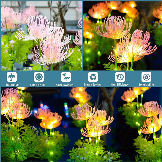 Skorter | Soft Pink Glow Solar LED Flower Garden Light