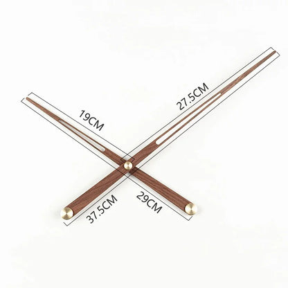 Skorter | WoodSphere - Modern gör-det-själv-väggklockmekanism med valnötsvisare