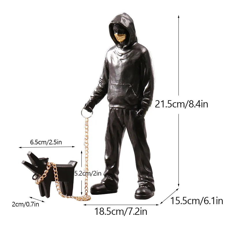 Skorter | Dropshipping Banksy Sculpture Collection Flower Thrower Statue Pop Art Modern Balloon Girl Figurine Office Home Decoration