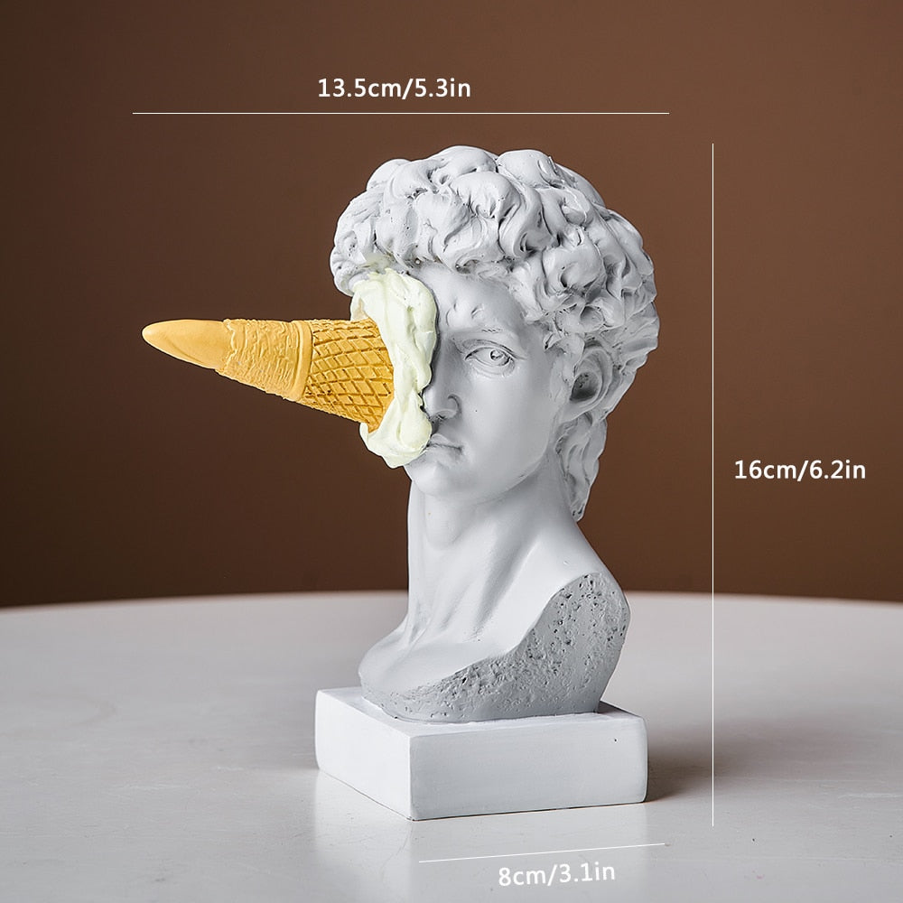 Skorter | David Figurine with Ice Cream Home Decoration Sculpture