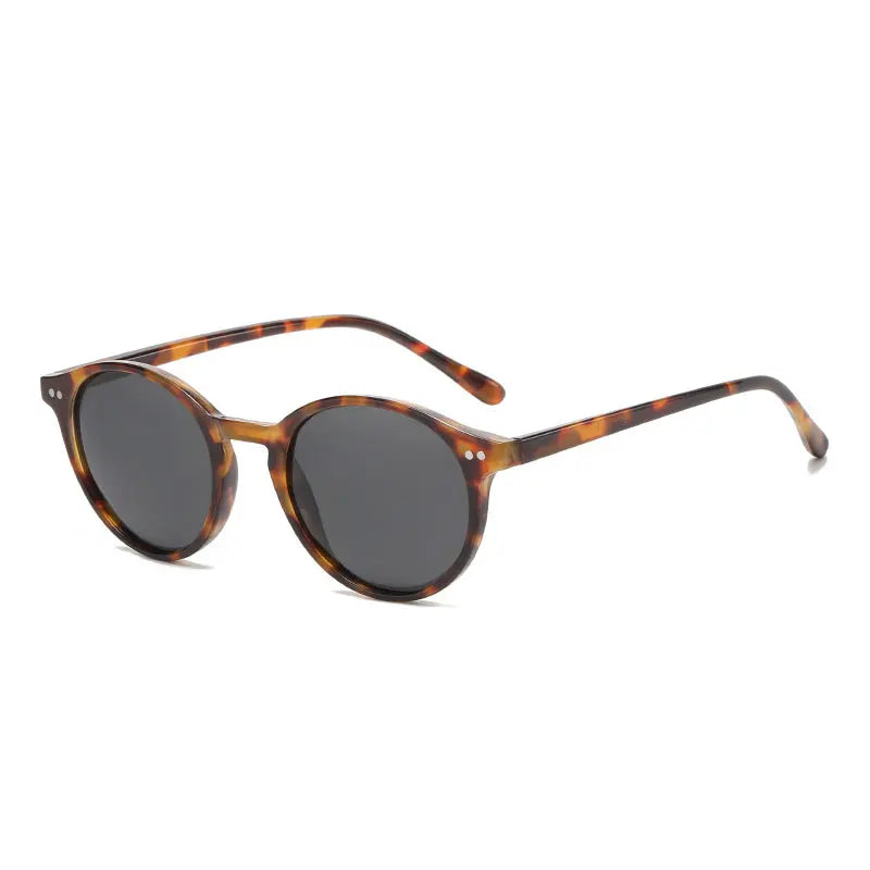Skorter | Retro Round Polarized Sunglasses Classic Leopard Frame UV400 Fashion Driving Goggles for Men & Women