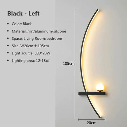 Skorter | Contemporary Edge Wall Lamp – Black & Gold Indoor/Outdoor Lighting for Modern Spaces